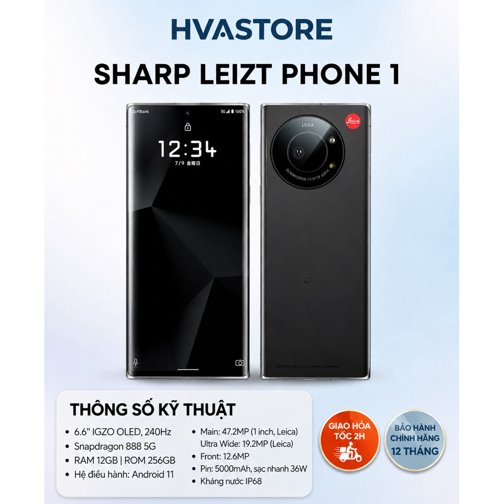 Điện thoại Sharp Leitz Phone 1 – Camera Leica 1