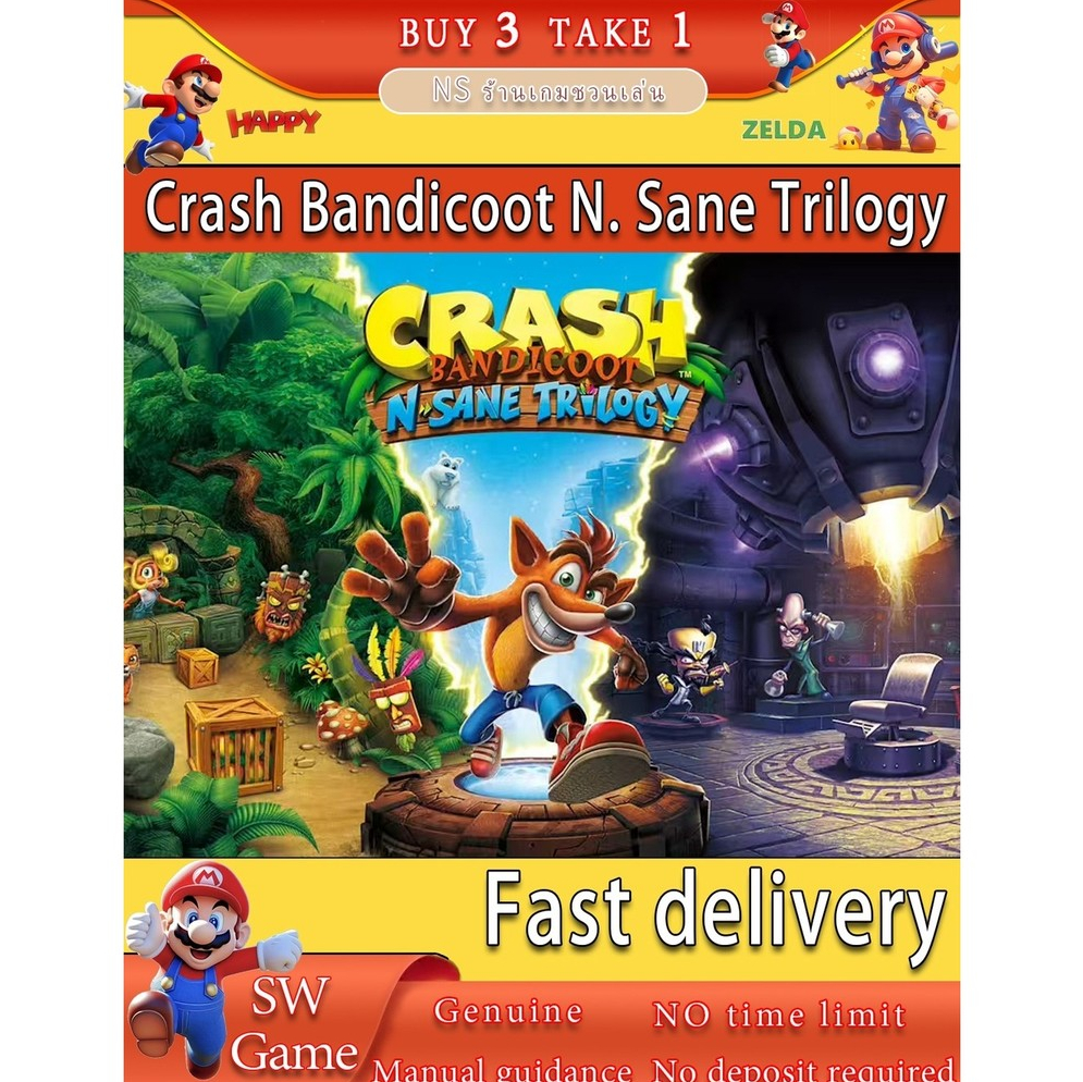 Crash Bandicoot N. Sane Trilogy Nintendo Switch2 Game Mua 3 Tặng 1