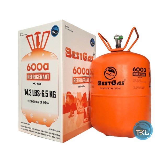 Dung môi lạnh R600A - Ga lạnh R600A Bestgas ( bình 3kg) điện lạnh chiến thắng