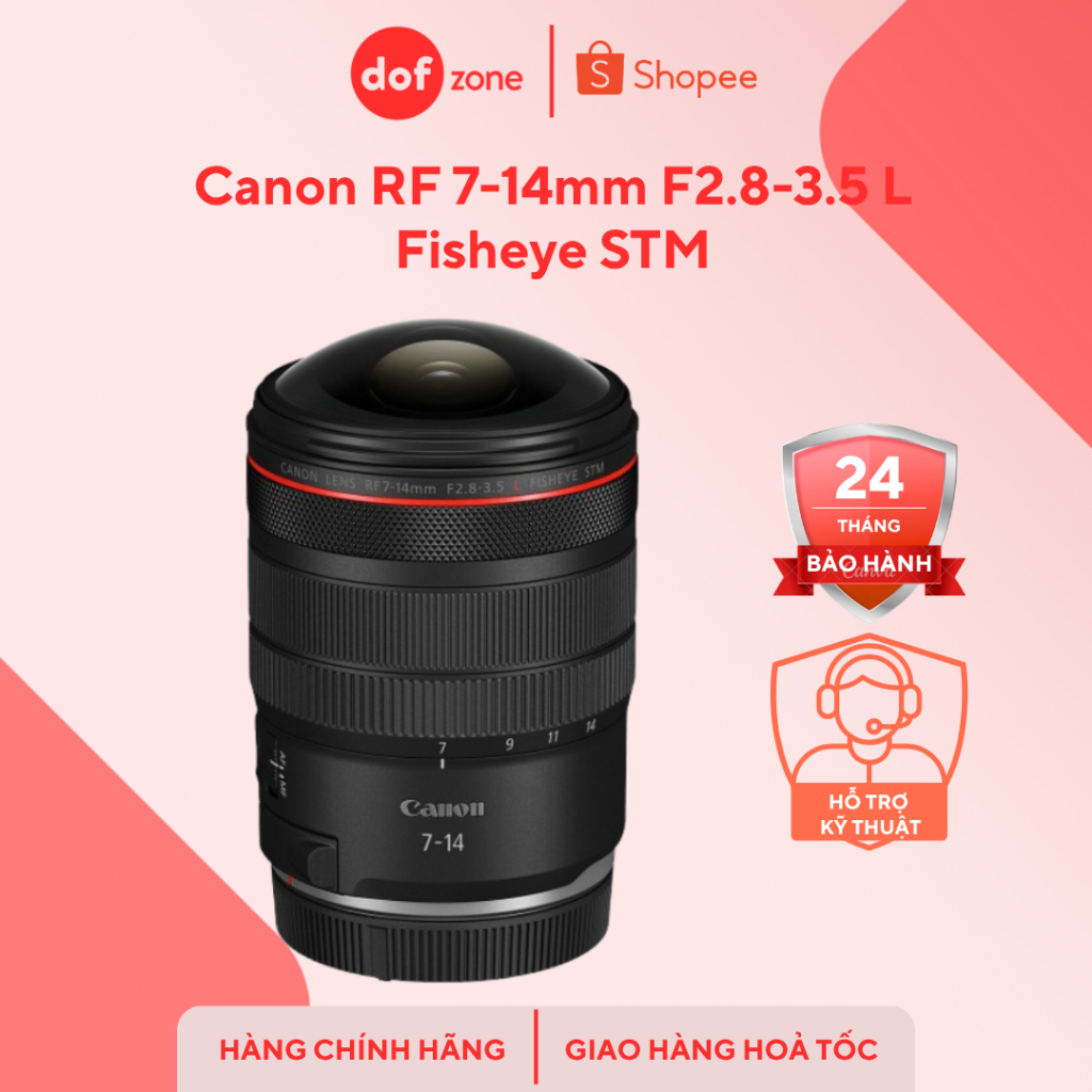 Ống Kính Canon RF 7-14mm F2.8-3.5 L Fisheye STM | Hàng Mới Chính Hãng Bảo Hành 24 Tháng