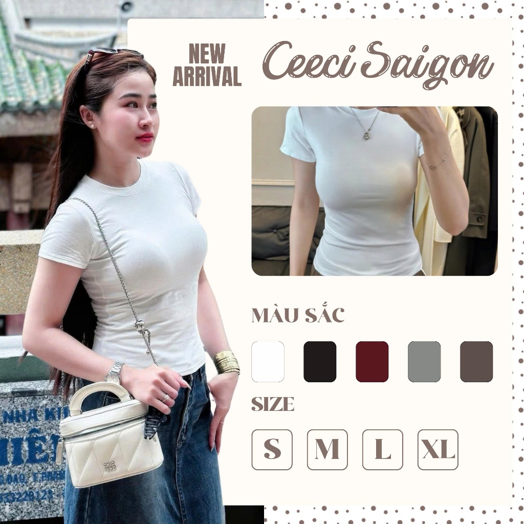 (CEECI] [COTTON MỊN] Áo Nữ Thắt Eo Ôm Body Chất Thun Cotton Co Dãn Mát Mẻ_666