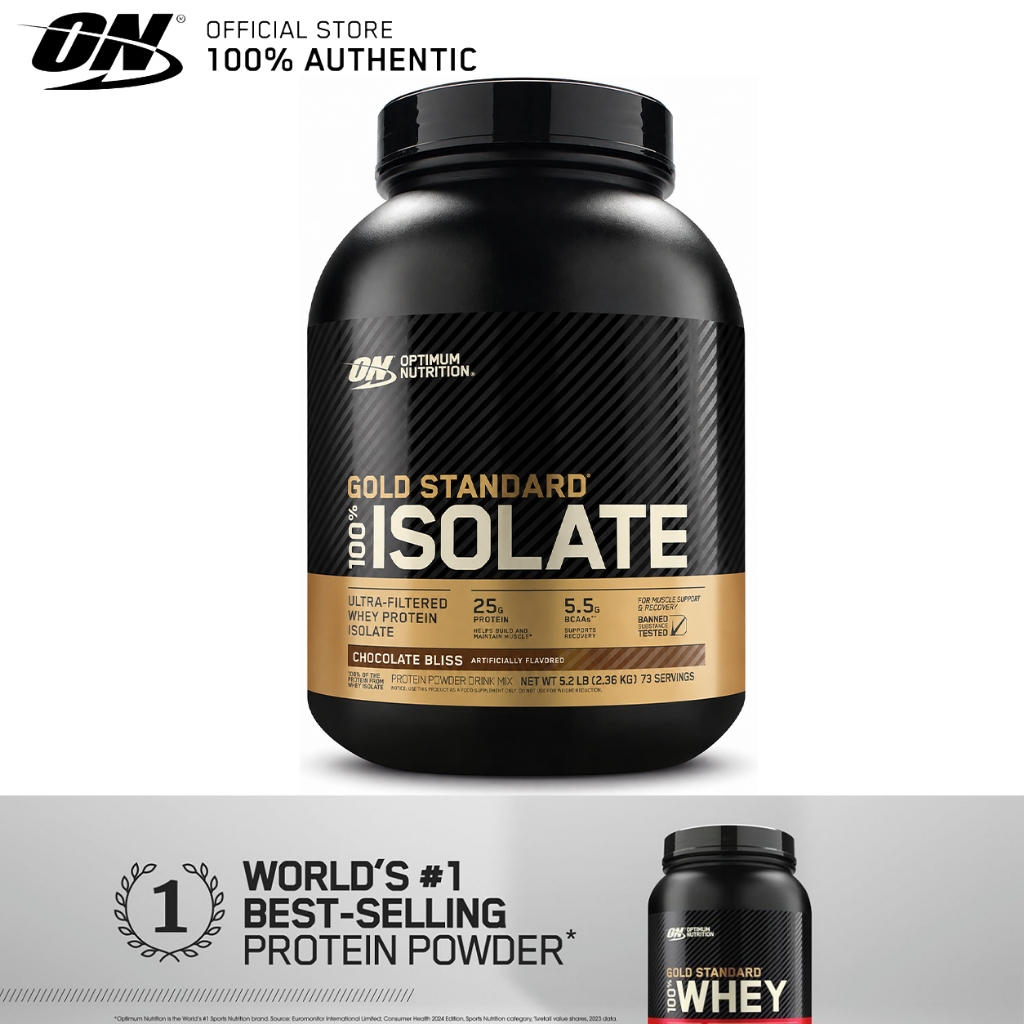 Optimum Nutrition Gold Standard 100% Isolate Protein Drink Mix Chocolate 5.2LBS