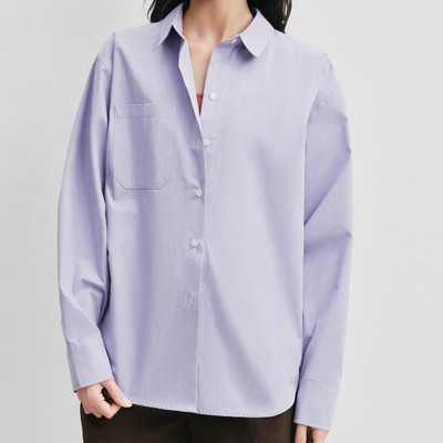 LIBÉ WORKSHOP - Áo sơ mi dáng oversize màu tím 7810