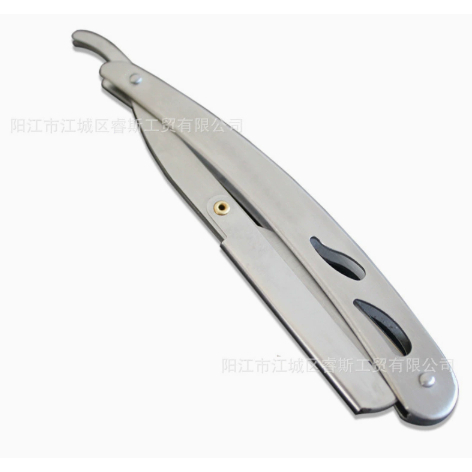 Foldable Stainless Steel Vintage Manual Straight Razor Holder, Men Barber Shaver for Shaving & Hair 