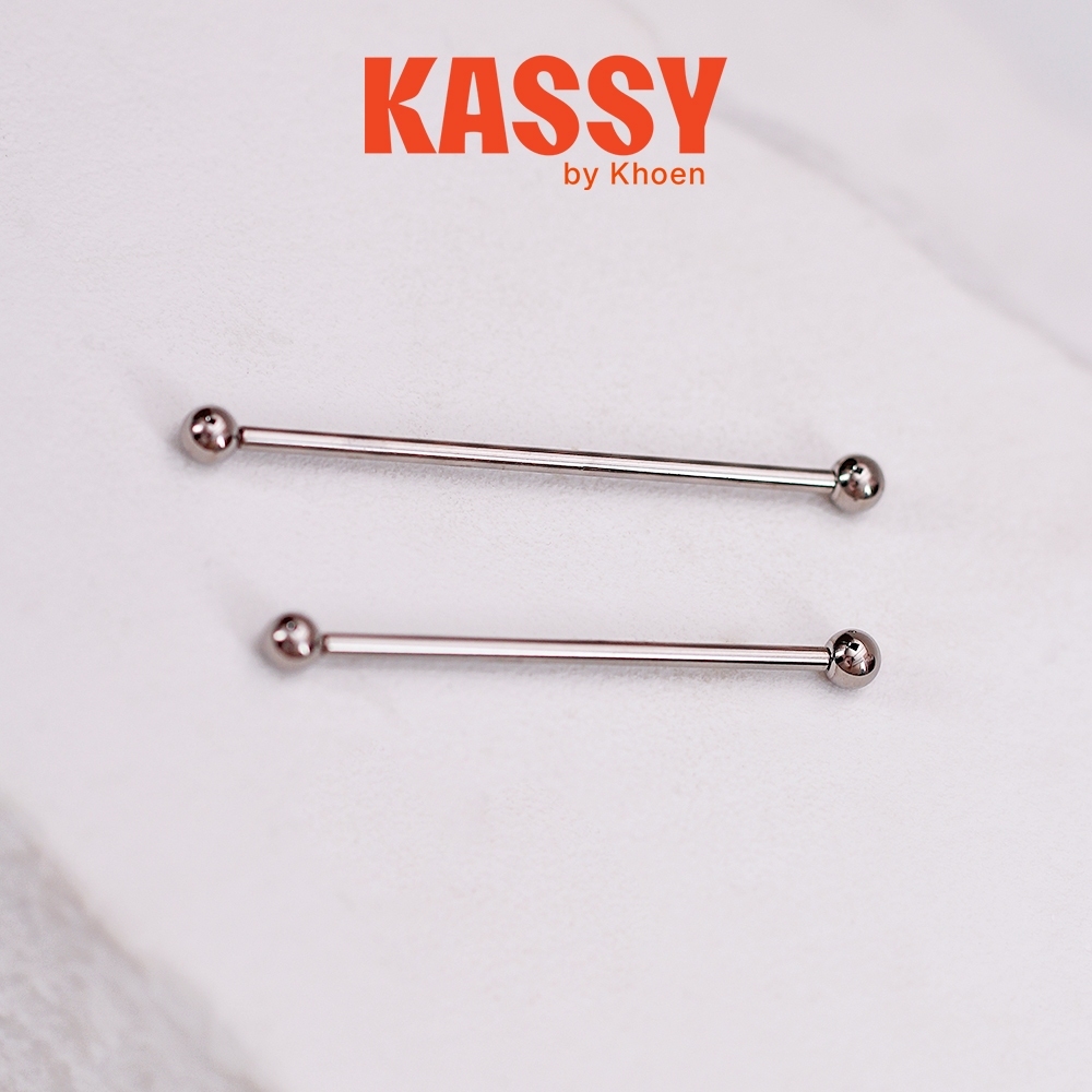 (1 Chiếc) Khuyên tai Industrial  - Titanium F136 - Kassy