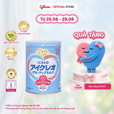 [ICREO SỐ 1] Sữa Bột Công Thức Cho Bé Glico Icreo Grow-Up Nhật Bản - Lon 820g
