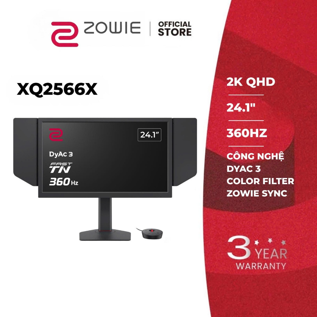 BenQ ZOWIE XQ2566X_Màn hình gaming eSports 24.1 inch, độ phân giải 2K, Fast TN 360Hz DyAc™3