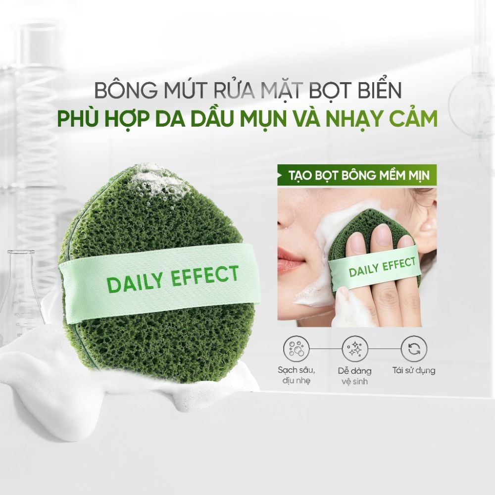 Ảnh 2 của Miếng bọt rửa mặt DAILY EFFECT Làm sạch nhẹ nhàng