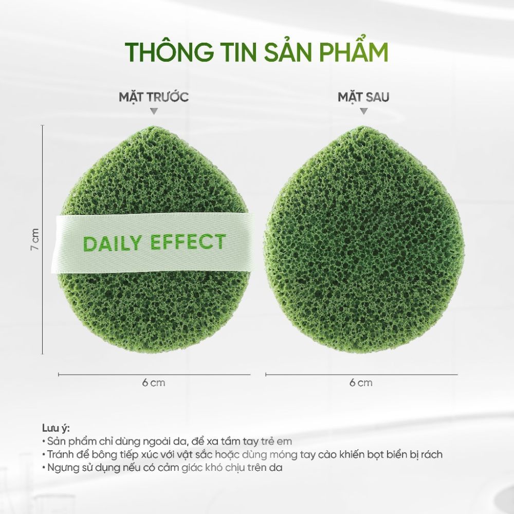Ảnh 3 của Miếng bọt rửa mặt DAILY EFFECT Làm sạch nhẹ nhàng