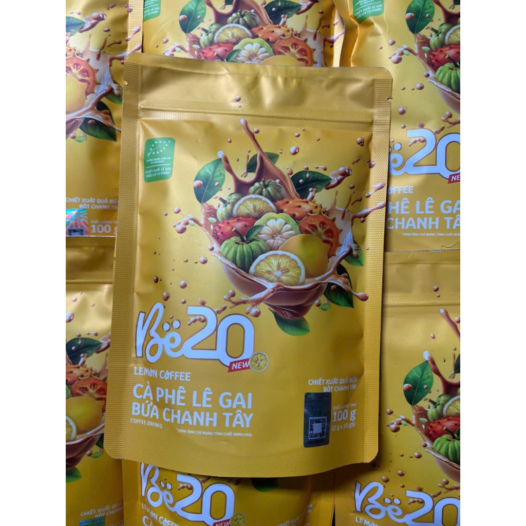 (Túi Zip 10 gói) Cà phê chanh tây lemon coffee bản mới 2026