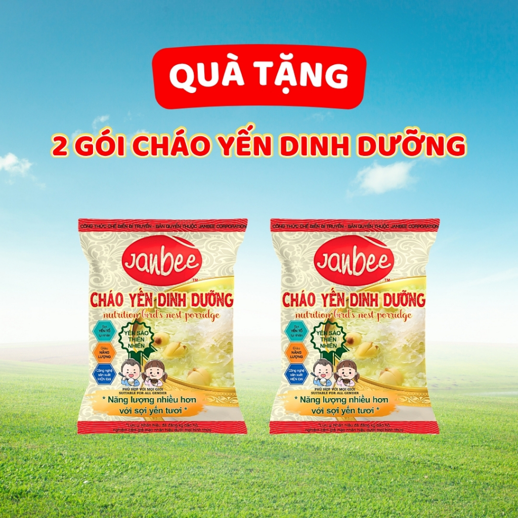 [QUÀ TẶNG KHÔNG BÁN] Cháo Yến Dinh Dưỡng Janbee Thượng Hạng - Sợi Yến Tươi