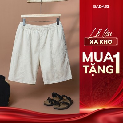 Quần Short Nam BADASS Cotton Co Giãn Relax Fit Quần Đùi Nam Cạp Chun Cao Cấp - QSDTK705