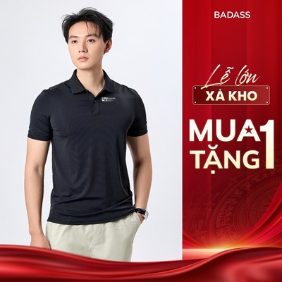Áo Polo Nam BADASS Cooltouch Nylon Spandex Regular Fit Mềm Mát Co Giãn Hút Ẩm POHTK739