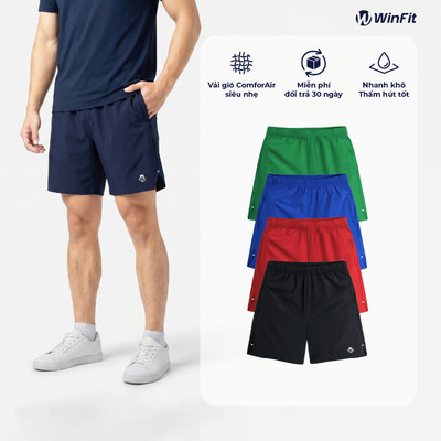 Quần Short WINFIT AirSeam Chất Liệu Nylon & Spandex Cạp Dán Không Đường May, Mềm Mại