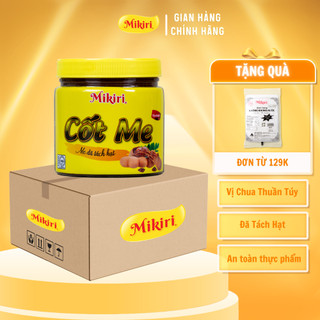 Sỉ Thùng 36 Hũ Cốt Me Nguyên Chất Đã Tách Hạt Mikiri 250g – Màu Nâu Sánh, Dùng Nấu Canh, Làm Đá Me