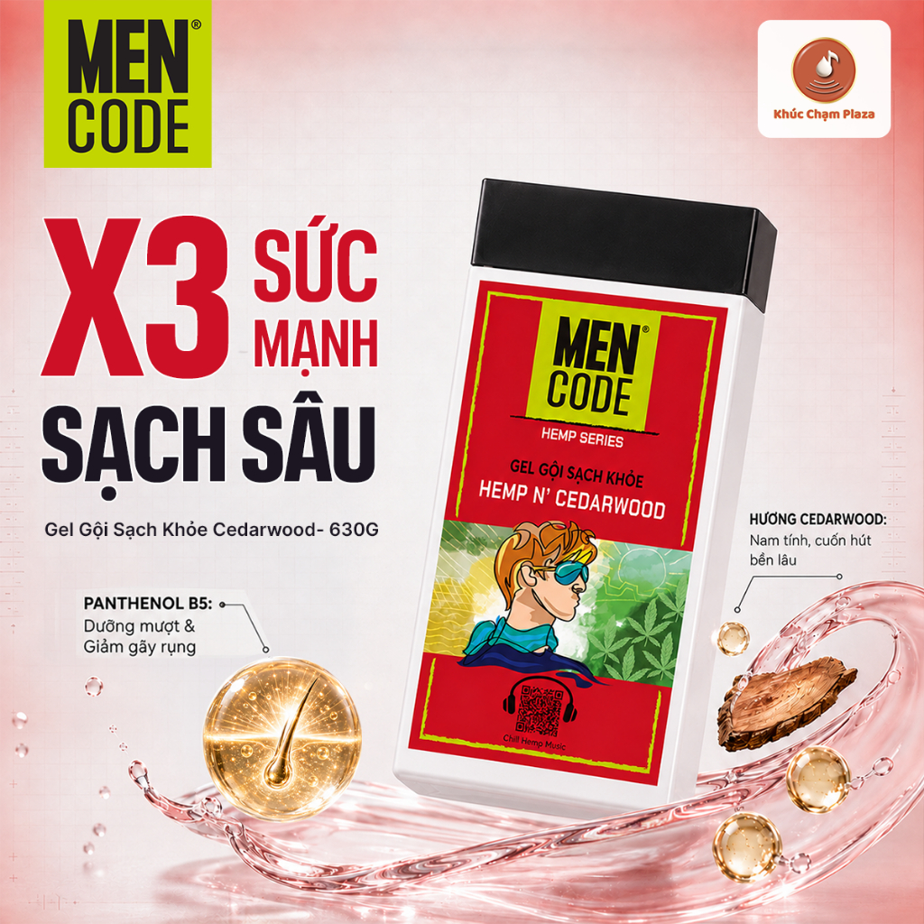 Dầu Gội Nam Sạch Khỏe Mencode Cedarwood |350G