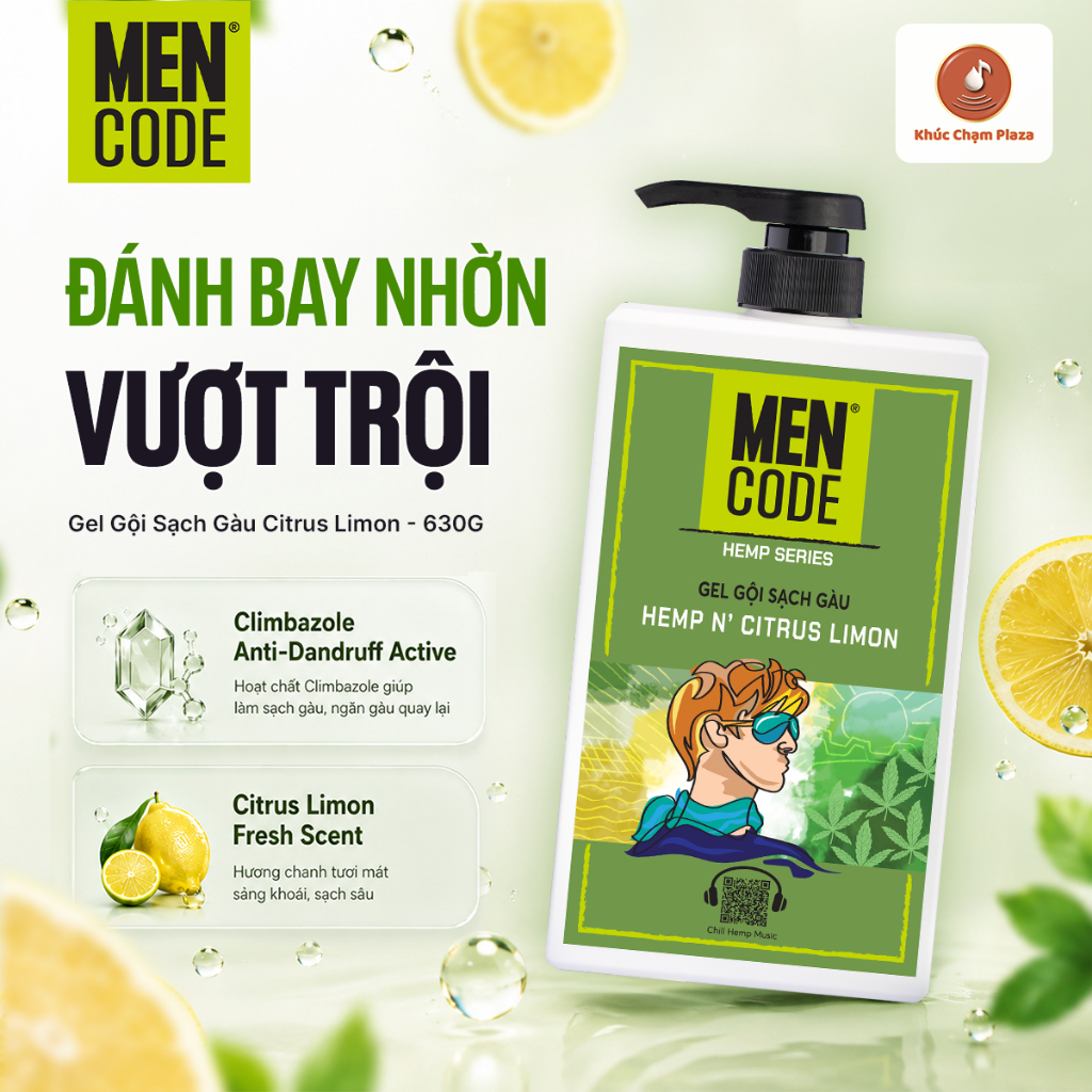 Dầu Gội Nam Sạch Gàu Mencode Citrus Limon |630g