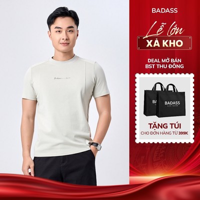 Áo Phông Nam Cổ Tròn BADASS Cotton 100% – Thoáng Mát, Mềm Mại, Dễ Phối Đồ - APHTK704