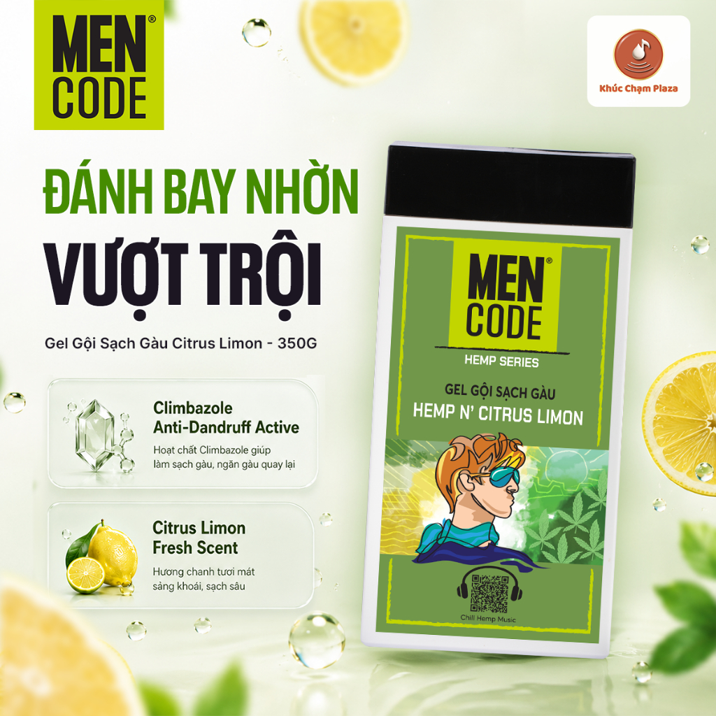 Dầu Gội Nam Sạch Gàu Mencode Citruss Limon |350g