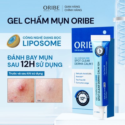 Gel chấm ngừa mụn và thâm Spot Clear Derma Calm 12H, giảm mụn sau 12H sử dụng, hiệu quả tối ưu 15gr