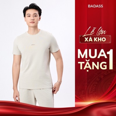 Áo Thun Nam BADASS Cotton Regular Fit Thoáng Mát Thấm Hút Mồ Hôi Mặc Nhà Đi Chơi Tập Thể Thao APHTK702