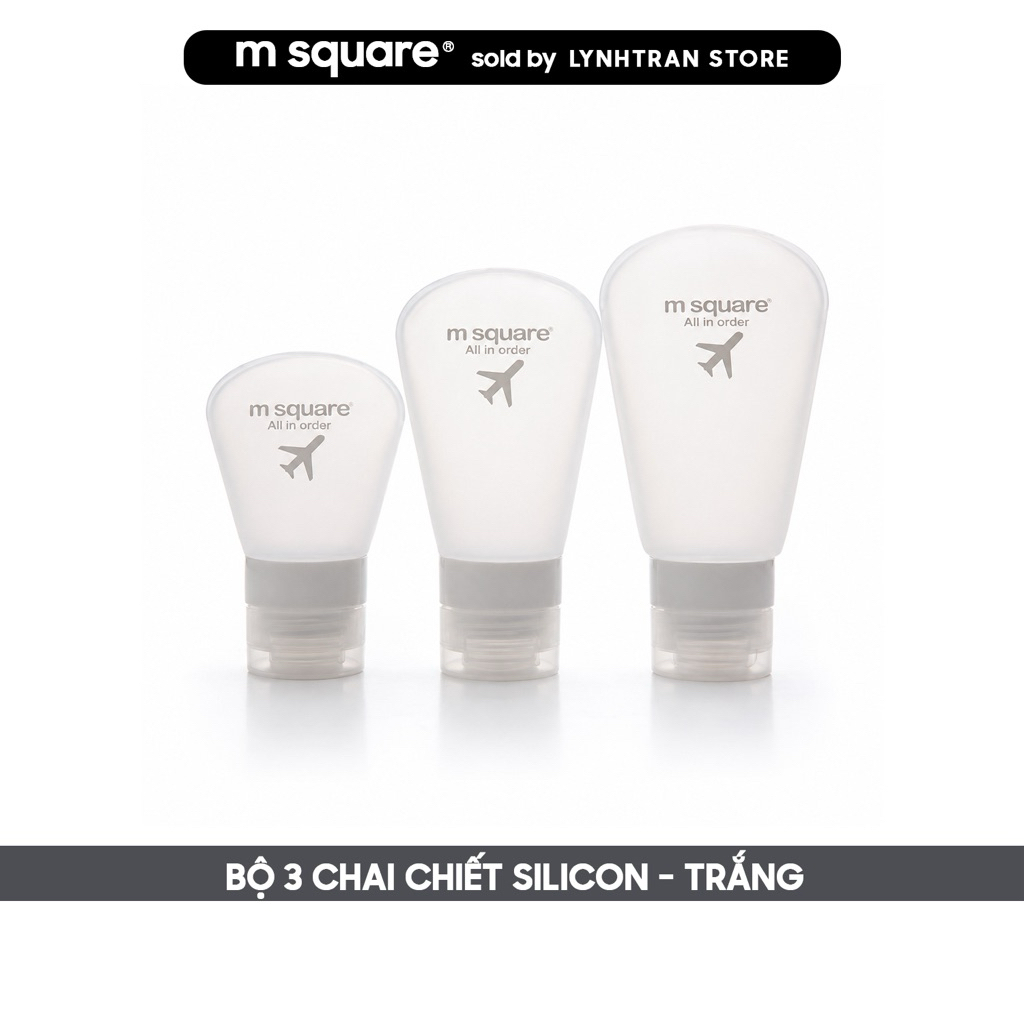 Bộ 3 chai chiết Silicon du lịch tiện ích Msquare® Chính hãng giá tốt