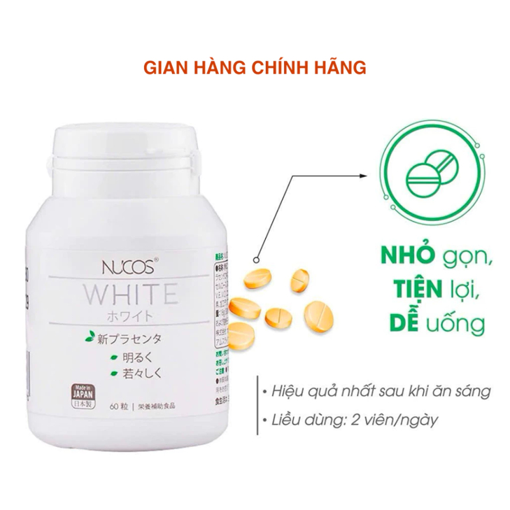 THỰC PHẨM BẢO VỆ SỨC KHỎE NUCOS WHITE ( Hộp 60 viên)
