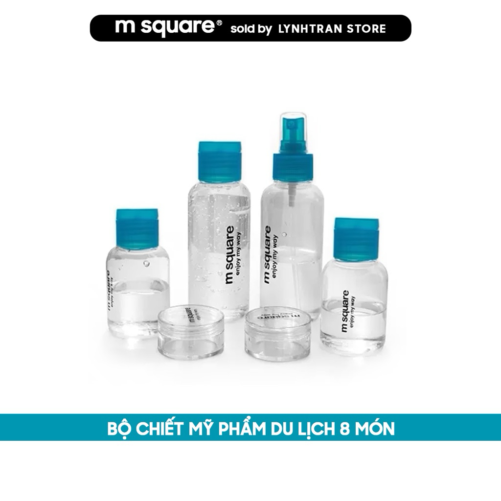 Bộ chiết mỹ phẩm du lịch 8 món bỏ túi Msquare® Chính hãng giá tốt