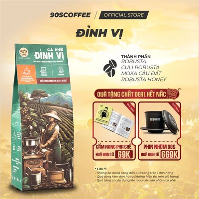 Cà Phê Đỉnh Vị Rang Mộc Nguyên Chất - Đắng Dịu, Hậu Vị Sâu, Lưu Hương Trên 3 Tiếng | 90S COFFEE