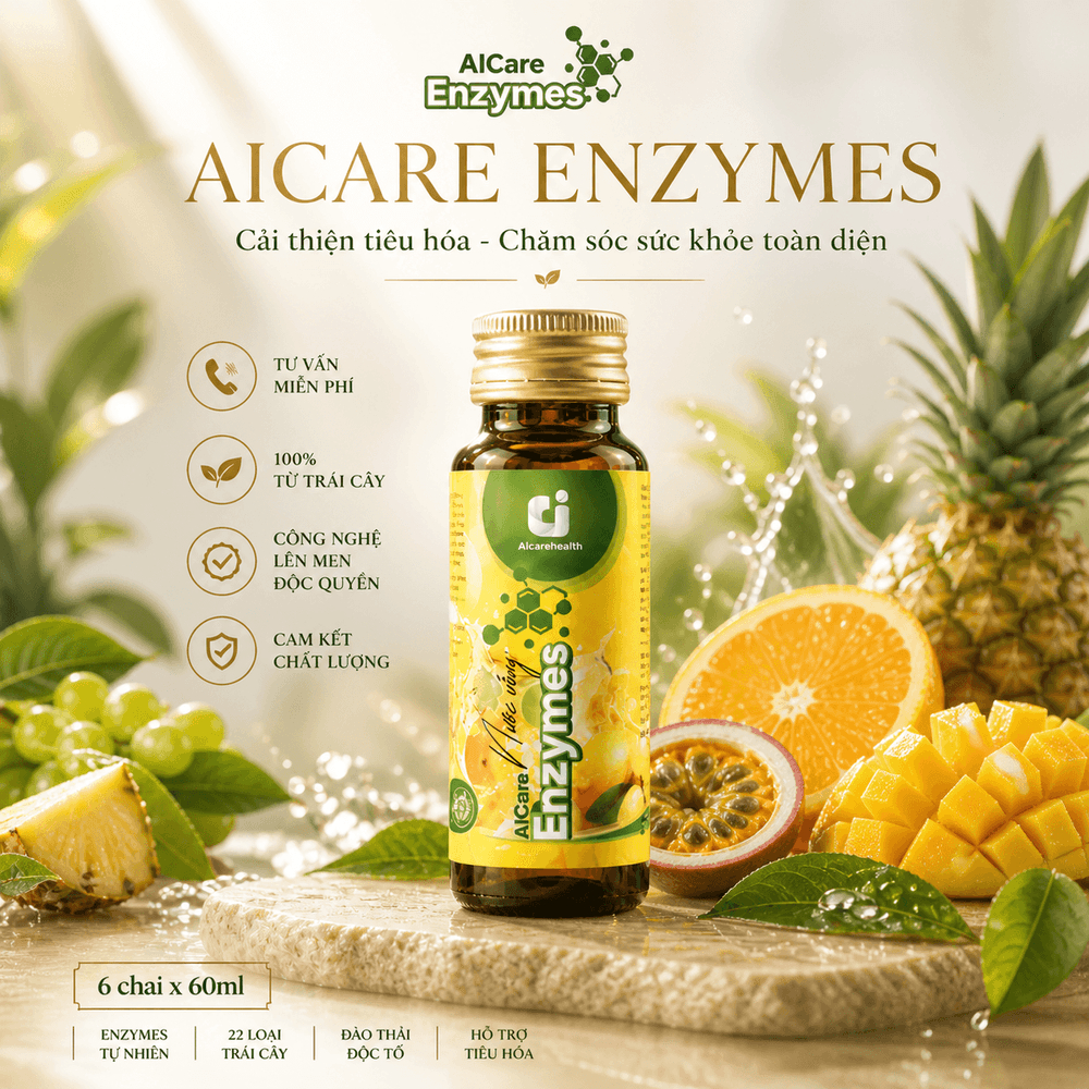 Nước uống AICare Enzyme hộp 6 chai 60ml - MESP Center