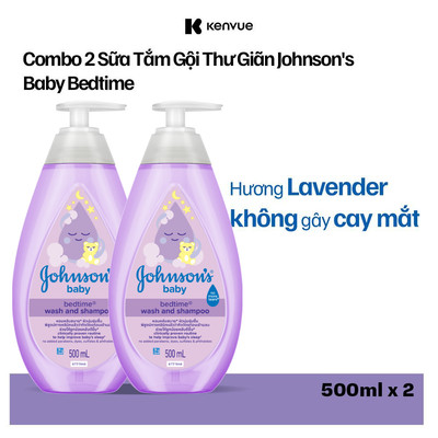 [LDBL] Combo 2 Sữa Tắm Gội Thư Giãn Johnson's Baby Bedtime 500mlx2