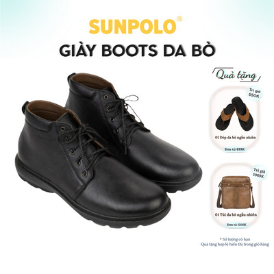 Giày boot nam da bò SUNPOLO Chunky Boots BOOT05