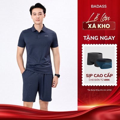 Áo Polo ,Quần Sooc Nam BADASS Cooltouch Regular Fit Co Giãn 4 Chiều Nhanh Khô Thoáng Mát_POHTK704, QSTTK704
