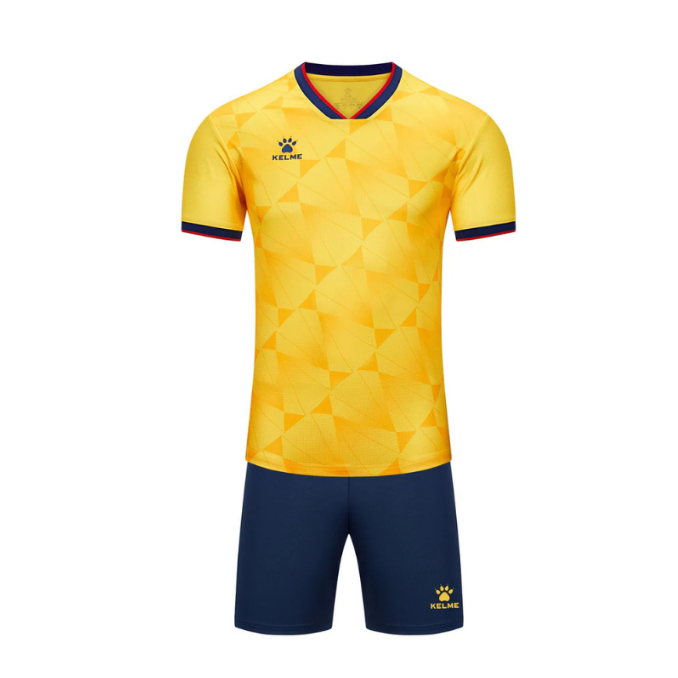 Bộ Quần Áo Bóng Đá KELME 8551ZB11082 716 Yellow Chính Hãng | Set Áo Quần Đá Bóng Nam | Đồng Phục Bón