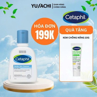 Sữa rửa mặt dịu lành CETAPHIL GENTLE SKIN CLEANSER làm sạch sâu cho da nhạy cảm 125ml