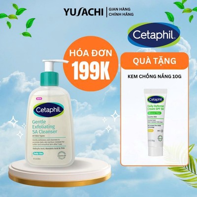 Gel rửa mặt tẩy tế bào chết CETAPHIL SA CLEANSER làm sạch dầu nhờn, ngăn mụn cho da dầu mụn nhạy cảm 236ml