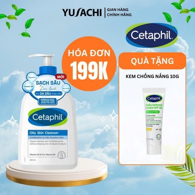 Sữa rửa mặt dịu lành CETAPHIL OILY SKIN CLEANSER làm sạch sâu cho da dầu nhạy cảm 118ml