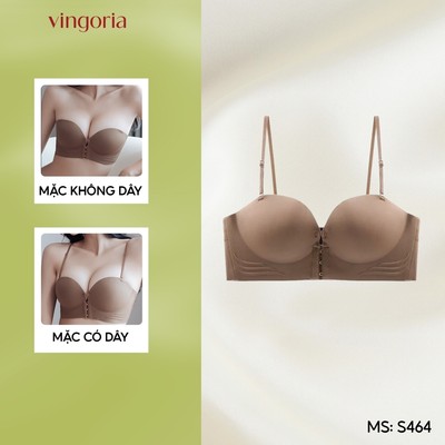 Áo lót không dây chống tụt cài trước nâng ngực VINGO/VINGORIA mặc áo hai dây áo trễ vai S464