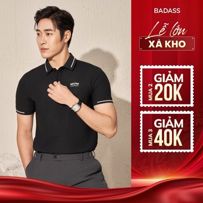 [ DEAL HOT] Áo Polo Nam BADASS (360Boutique) Cool Touch Công Nghệ Dệt Lạnh Siêu Mát -POHTK602,POMTK511