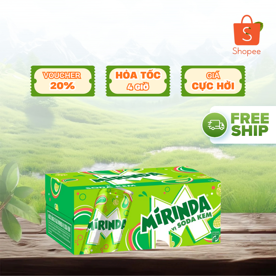 Nước Ngọt Mirinda Soda Kem 320ml | Thùng 24 Lon