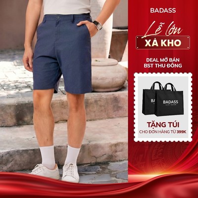 Quần Đùi Nam Cạp Chun Ẩn BADASS Form Relax Chất Linen Thoáng Mát Rộng Rãi Dễ Phối QSDOL704