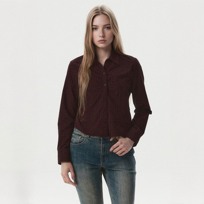 Áo Sơ Mi WHO.A.U Slim Fit Check Blouse_WHBLGB831F