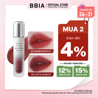 Son tint lì lâu trôi, bền màu BBIA Air Fit Tint 4g