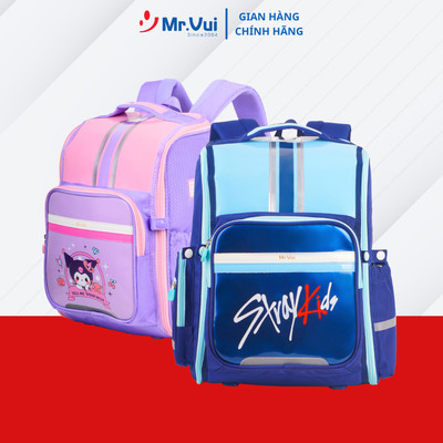 Balo Chống Gù 1041 MrVui Cho Bé Trai & Bé Gái Thiết Kế Đẹp, Thoải Mái, An Toàn Cột Sống Bảo Hành 2 Năm