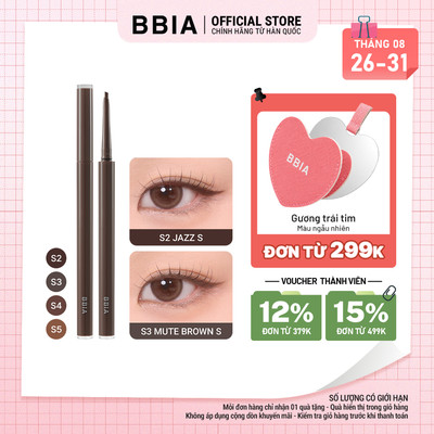 Chì Kẻ Mắt Bbia Last Auto Gel Eyeliner Slim (5 màu) 0.1g Bbia Official Store