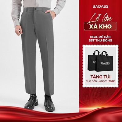 Quần Vải Nam BADASS Dáng Chẩn, Chất Vải Dày Dặn, Mềm Mại, Lịch Sự - QACOL420
