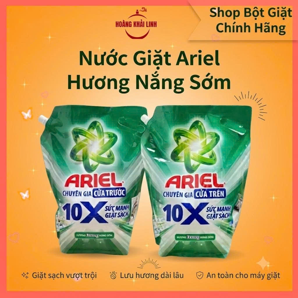 Nước Giặt P&G Ariel Hương Nắng Sớm 10X Túi
