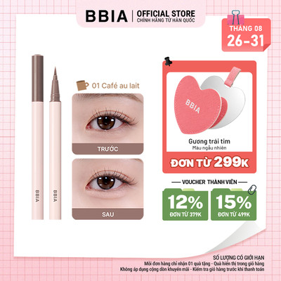 Bút kẻ bọng mắt siêu mỏng, không lem trôi BBIA Last Contour Pen Eyeliner 0.6g