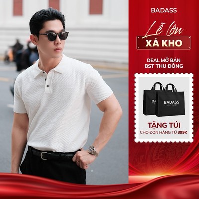 Áo Polo Nam BADASS Dệt Regular Fit Form Vừa Dễ Mặc Tôn Dáng Tôn Da PODTK722
