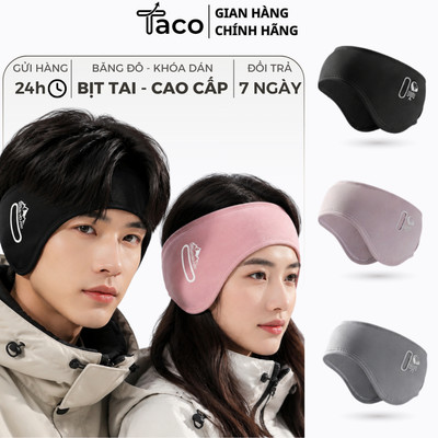 Băng Đô Bịt Tai TACO Thể Thao Siêu Ấm Mùa Đông - Khăn Len Khóa Dán Điều Chỉnh, Chạy Bộ, Đá Bóng